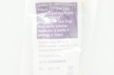 CareFusion 4VAIL-FX Prevail-FX One Step Solution and Applicator Topical